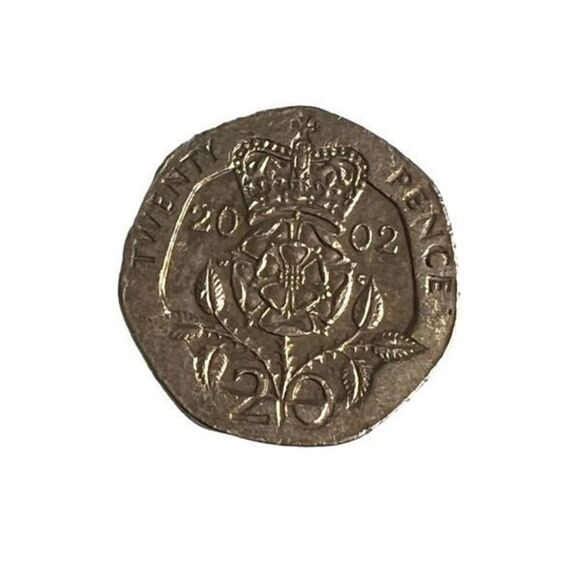 Queen Elizabeth II 2002 Twenty Pence 20P Coin UK Royal Mint - Picture 3 of 4